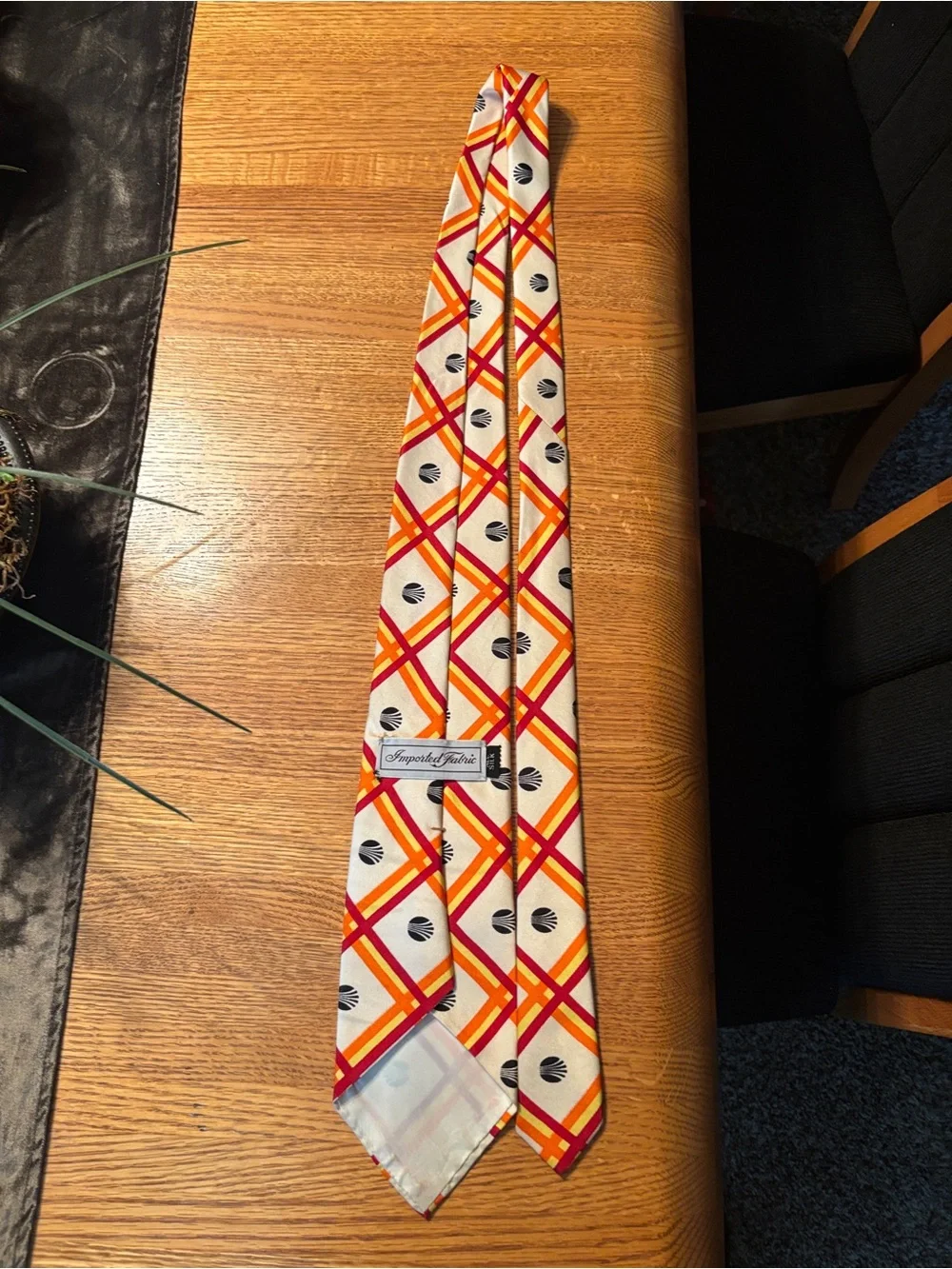 Men's 1970s Continental Airlines  Silk Tie